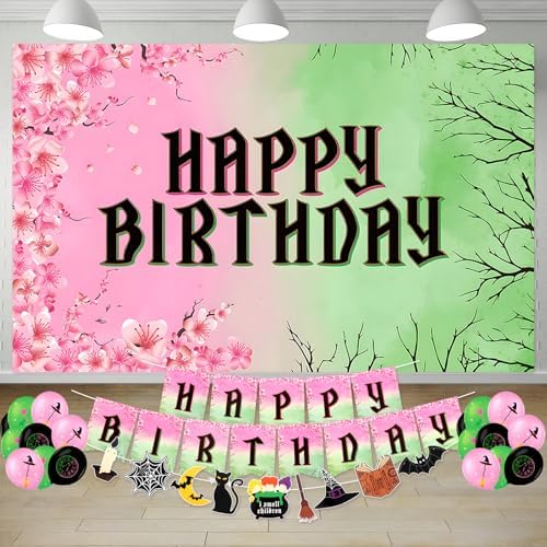 Witch Party Decorations Banner Birthday Backdrop 5x33 FT