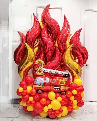Fire Balloon Garland Arch Kit 144pcs Fire Themed Decor