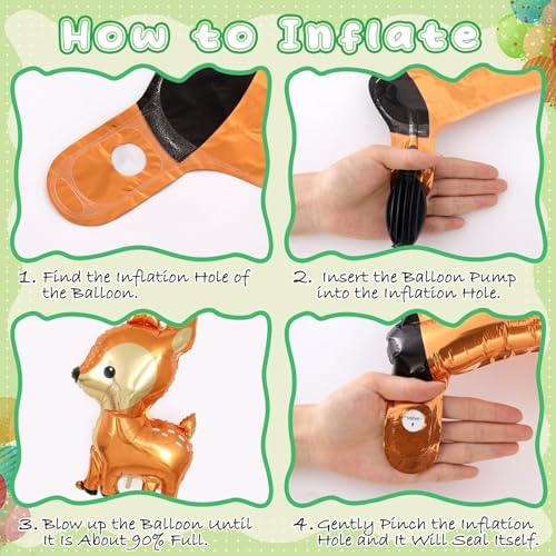 Woodland Animal Balloons 8 Pcs Forest Themed Party Decor