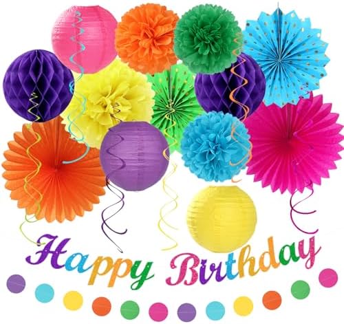 Rainbow Friends Birthday Party Decorations 21pcs Kit