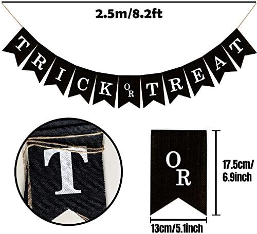 Trick or Treat Burlap Banner - Halloween Decor