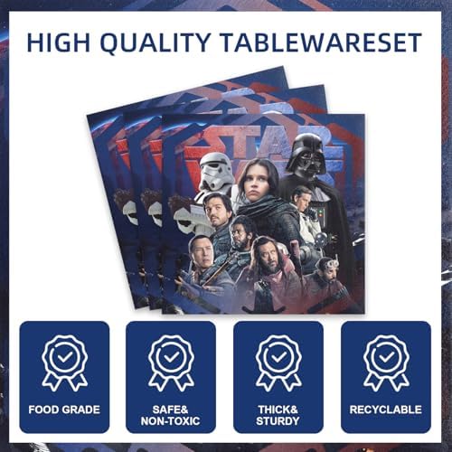 141PCS Star Wars Party Supplies for 20 Guests