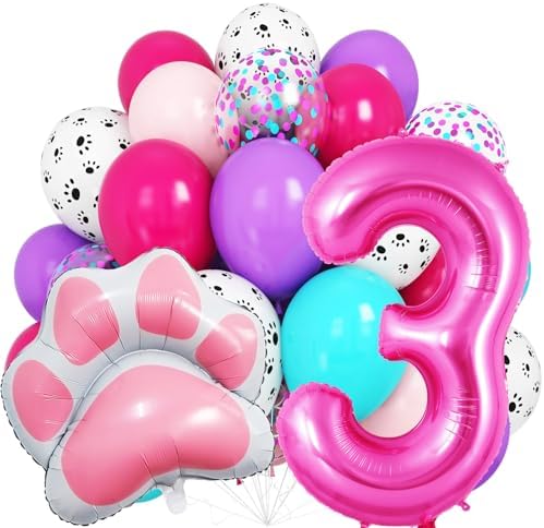 Pasiihol Paw Print Balloons Dog Party Decorations