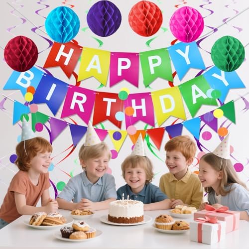 KAWKALSH Birthday Decorations Set