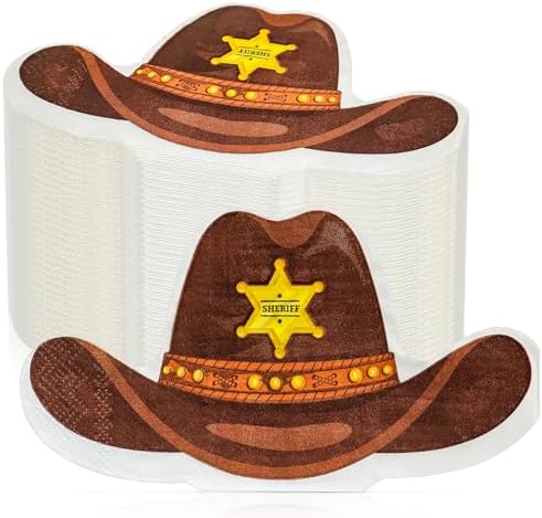 Cinrobiye 100 Pcs Western Cowboy Napkins