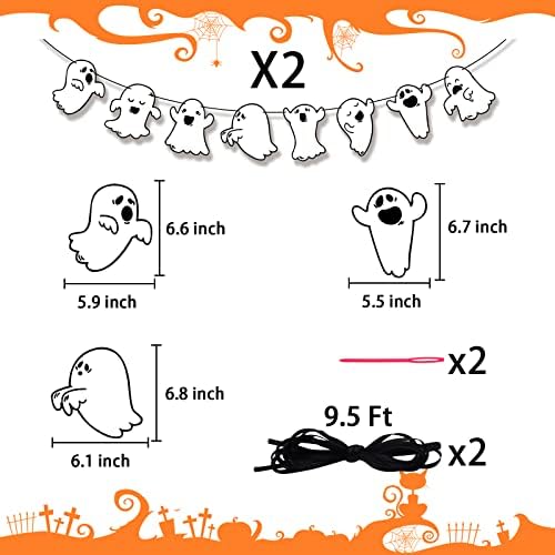 Cute Ghost Banner 2 Pack Halloween Decorations