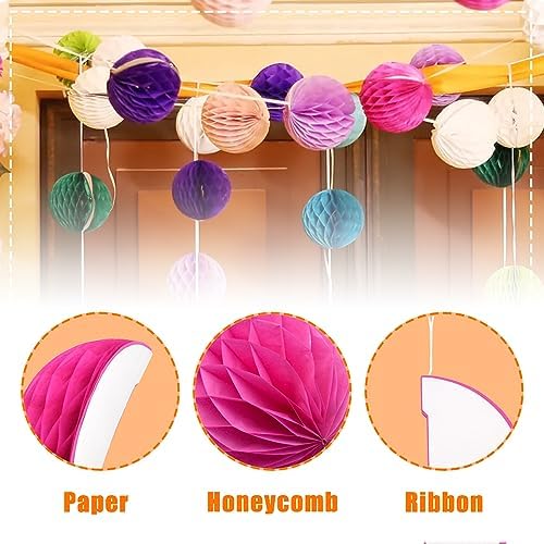 Ruidee 8 Piece Paper Honeycomb Balls Party Decoration 1