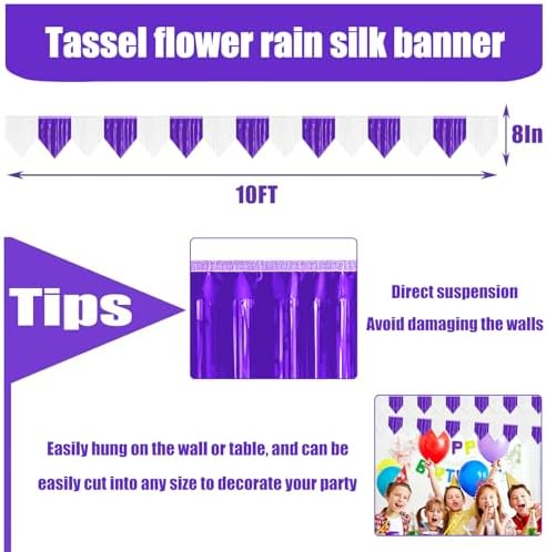 3P Banner Metallic Foil Wall Hanging Tinsel Decor