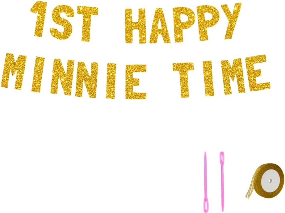 Meowoo Fun 1st Minnie Birthday Decor for Kids 1