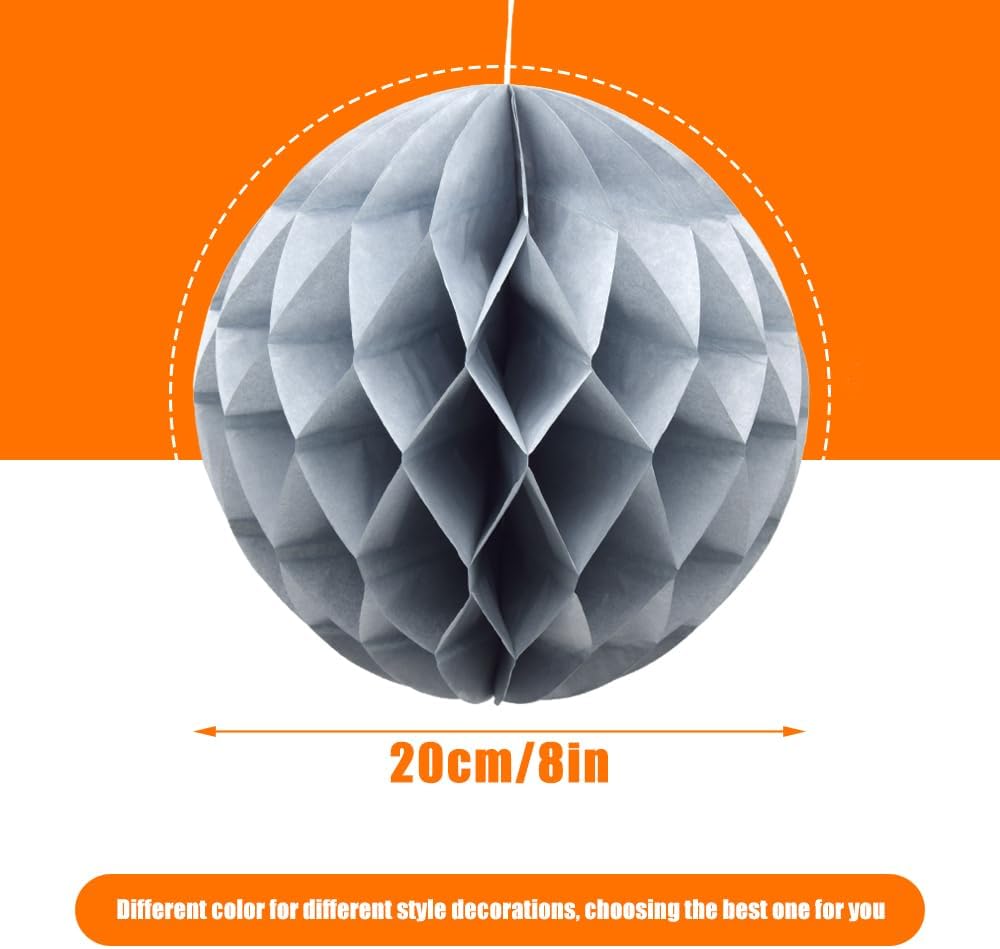 Ruidee 8 Piece Paper Honeycomb Balls Party Decoration