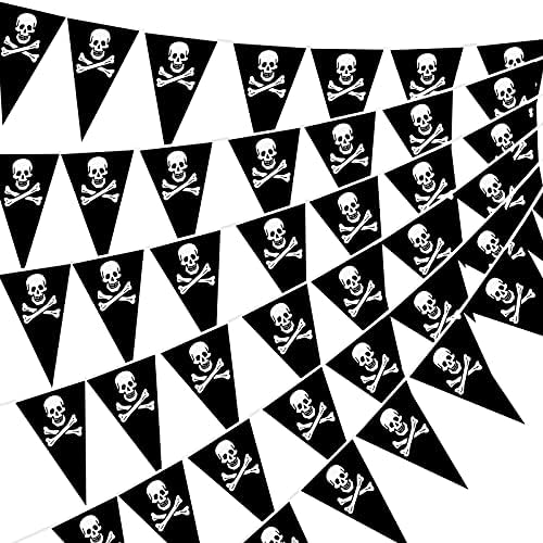 Tatuo 90 Pcs Pirate Flag Bunting Decorations