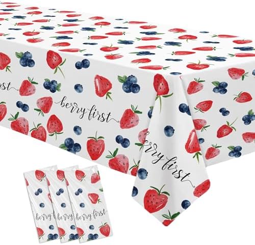 Berry First Birthday Tablecloth Set 3 Pack