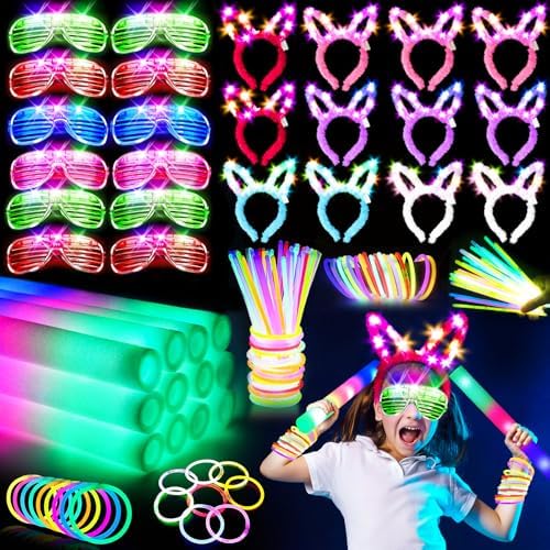 236 PCS Glow in the Dark Party Essentials for Kids and Adults