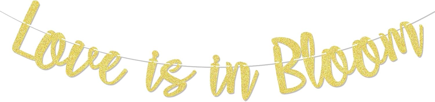 Love Is In Bloom Banner - Floral Bridal Shower Decor