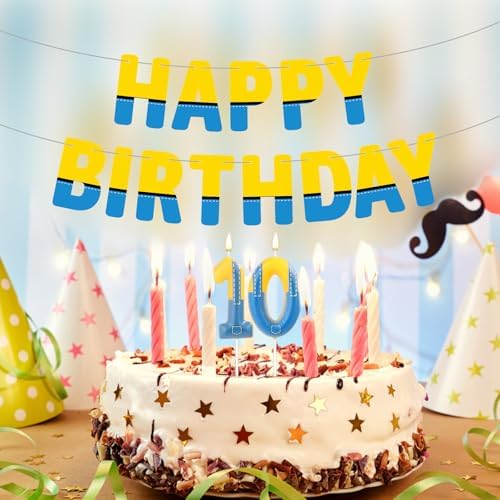 BOXOB Cartoon Happy Birthday Banner Decorations