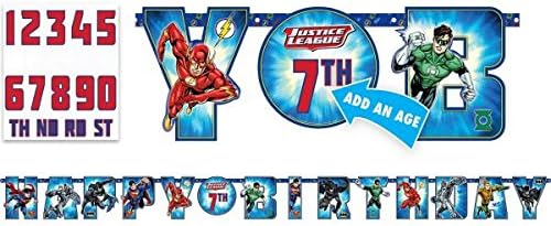 Justice League Happy Birthday Letter Banner