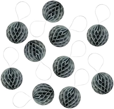 Allydrew 2 Inch Honeycomb Balls Gray Set of 10
