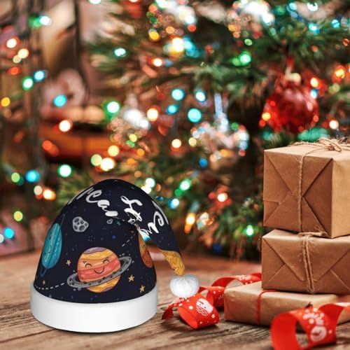 QinZheng Personalized Santa Hat with Planet Print