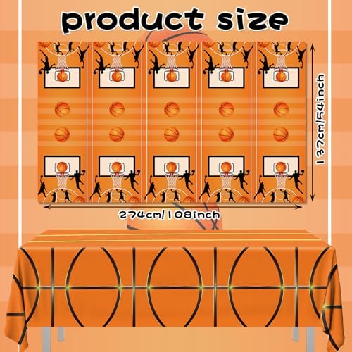 Lenyunge Basketball Table Cloth 54x108 Inch