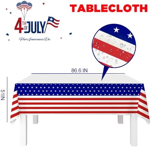 4th of July Patriotic Party Supplies Set 193 pcs