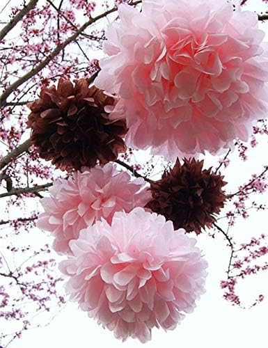 Binpeng Pompom Flower Balls Wedding Decorations 9pcs