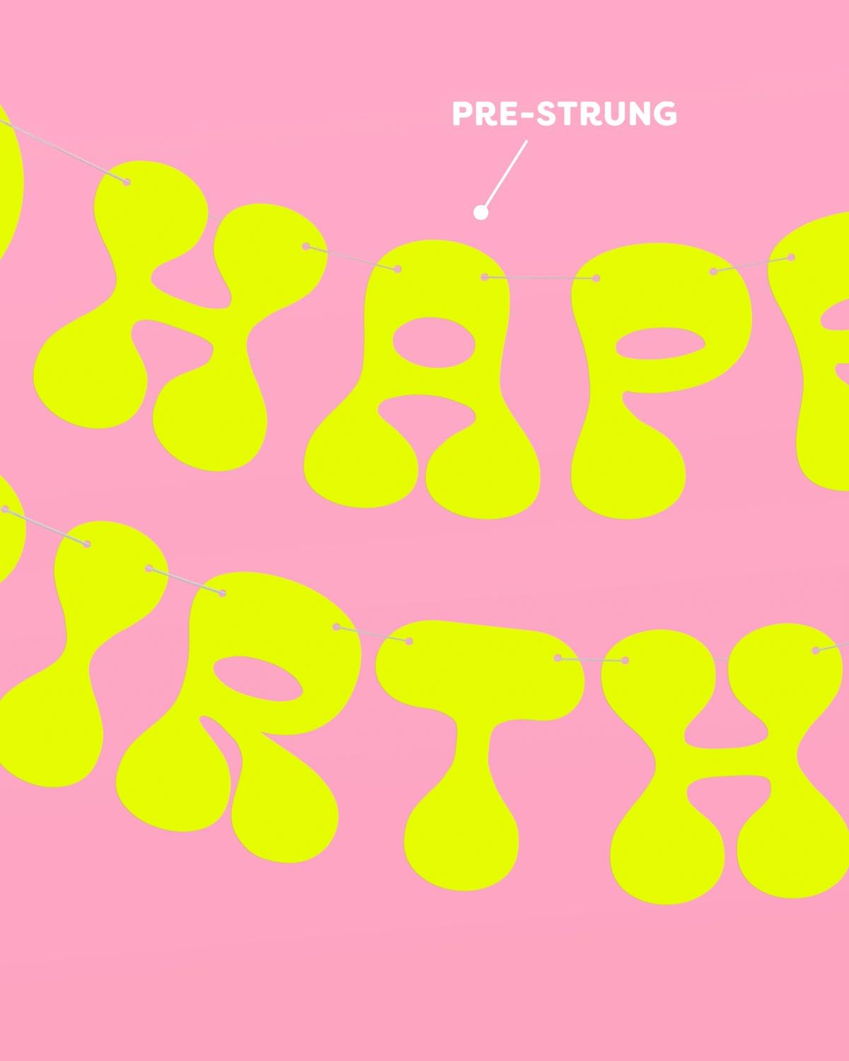 Xo Fetti Happy Birthday Neon Banner 5 Ft