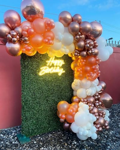 140Pcs Rose Gold Balloon Arch Kit