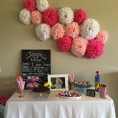 Handmade Baby Shower Tissue Paper Pom Poms