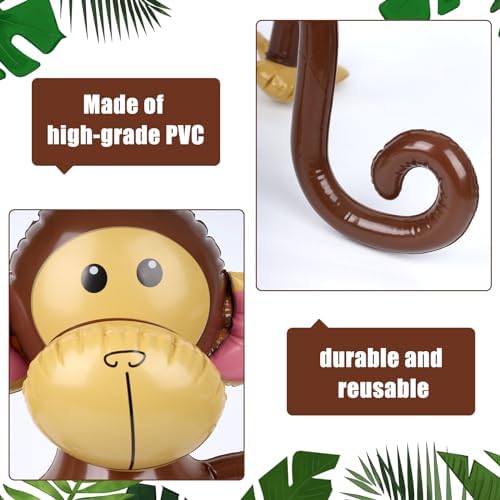 FUTUREPLUSX 3PCS Inflatable Monkeys Birthday Decorations