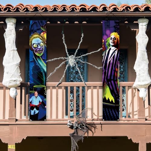 Scary Creepy Halloween Porch Banner Welcome Sign Decorations 12x71