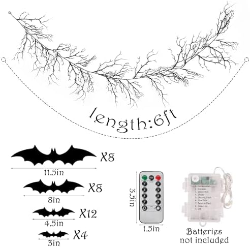 Gothic Halloween Banner with LED Lights