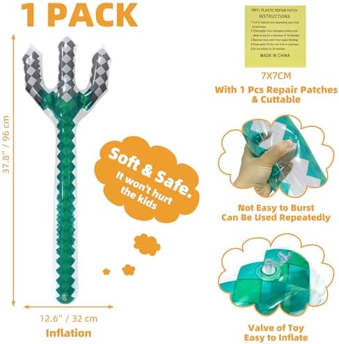 Hokilands 38 Inch Pixel Trident Inflatable Party Favor