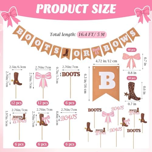 TaoBary 169 Piece Gender Reveal Decoration Kit