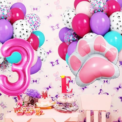 Pasiihol Paw Print Balloons Dog Party Decorations