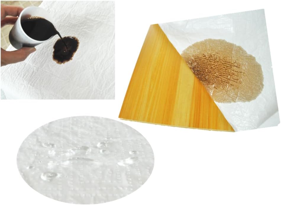 3 Ply Paper Tablecloth 54 x 108 5 Pack Waterproof White