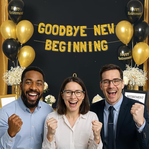 Meowoo Sparkling Graduation Banner with Gold Glitter Letters