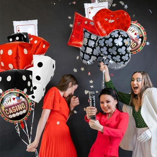 Casino Themed Balloons for Party Decorations 14 Pcs