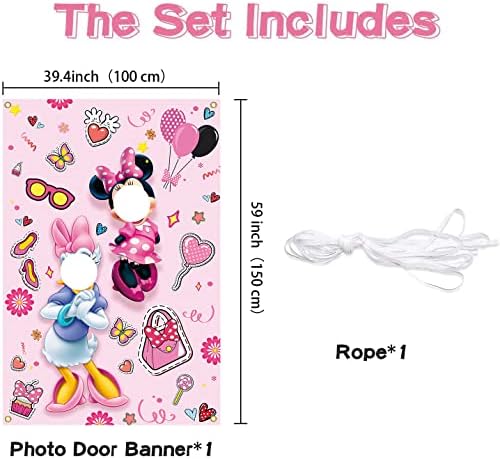 Funny Cartoon Mouse Face Photo Banner Backdrop for Parties