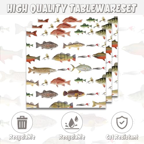 48Pcs GO Fishing Birthday Party Decorations