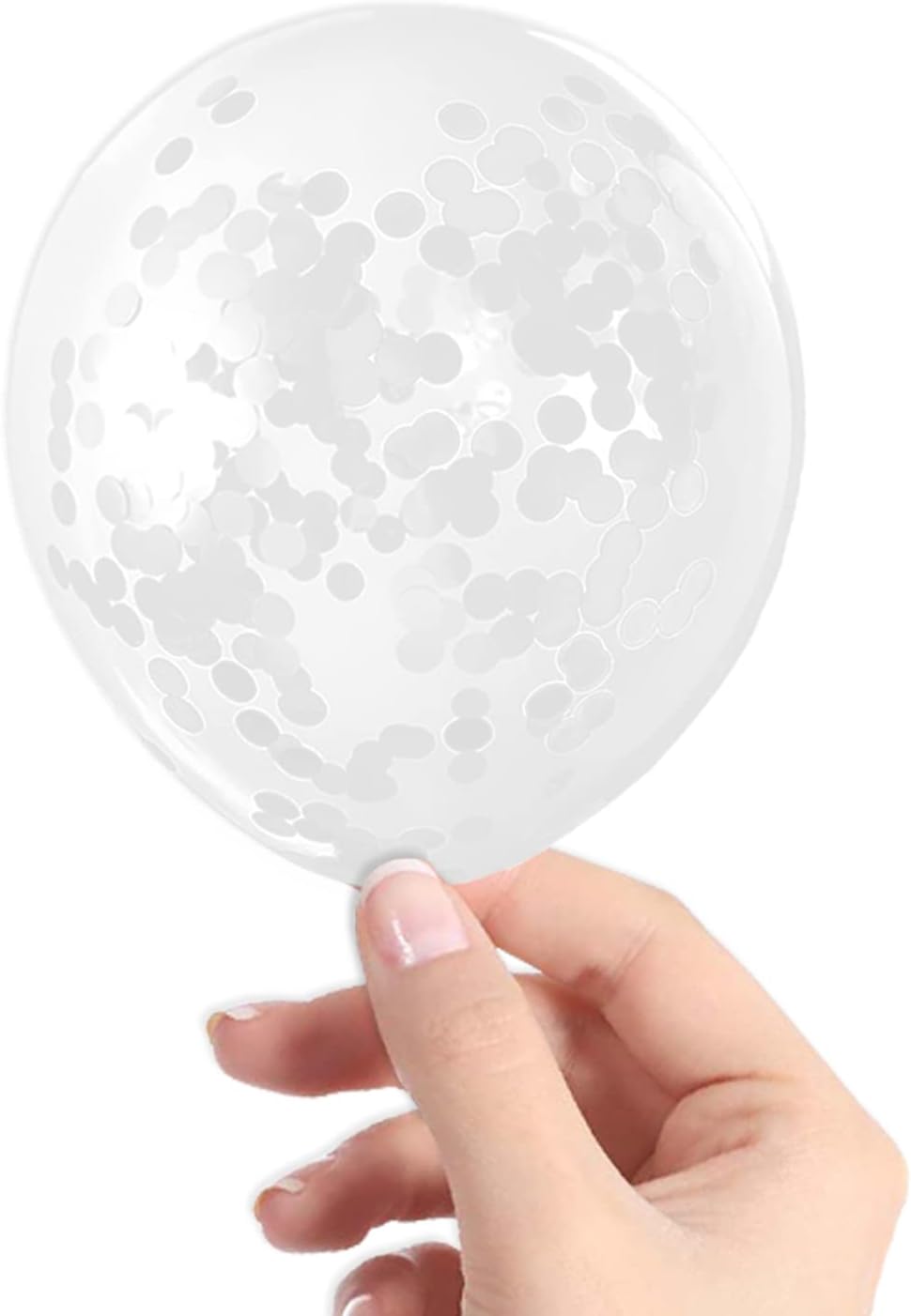 White Confetti Balloons 40 Pcs for Party Decorations