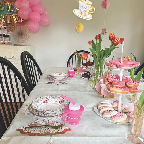 Fun Express 12 Piece Tea Party Cups with Straws