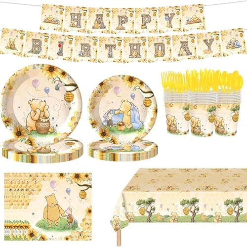 142pcs Bear Themed Baby Shower Party Decorations Set