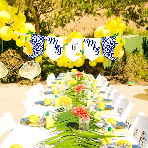 Lemon Themed Miss to Mrs Sign Banner