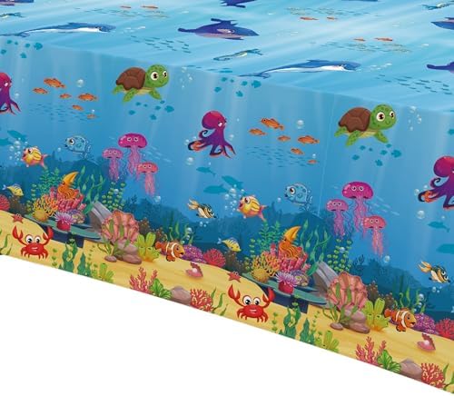 Under The Sea Party Decorations Tablecloth 3Pcs