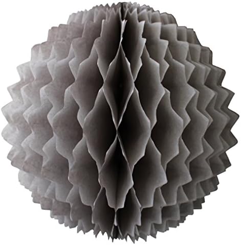3-Pack 7 Inch Honeycomb Tissue Paper Spike Balls Gray