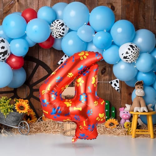 Leitee 40 Inch Giant Dog Paw Birthday Balloon