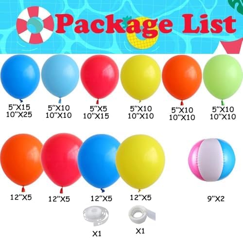 Pool Beach Party Balloon Garland Arch Kit 146pcs