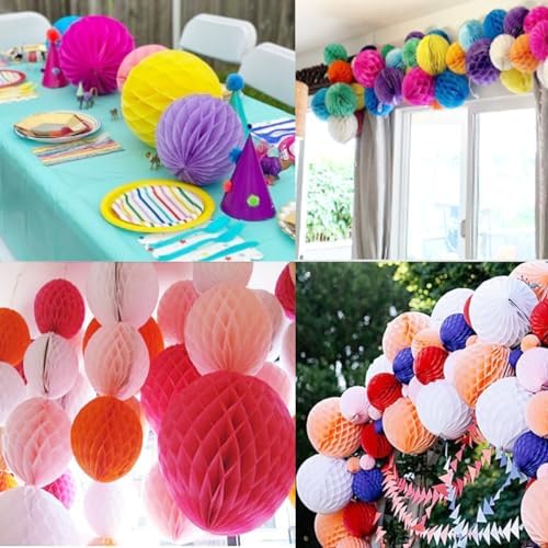 8pcs 10 Inch Paper Honeycomb Balls for Decor