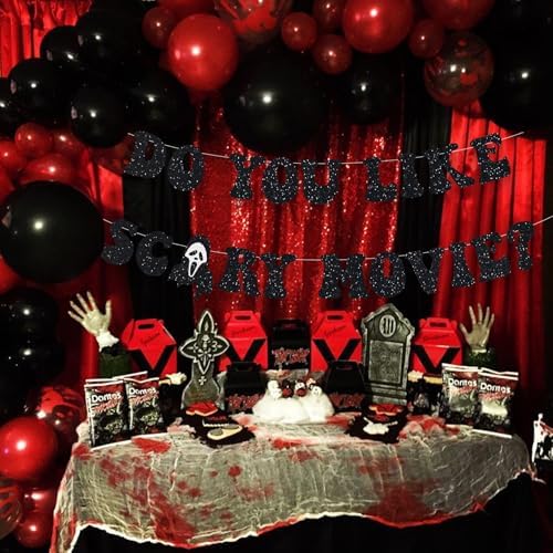Halloween Movie Night Party Banner Scream Garland Decor