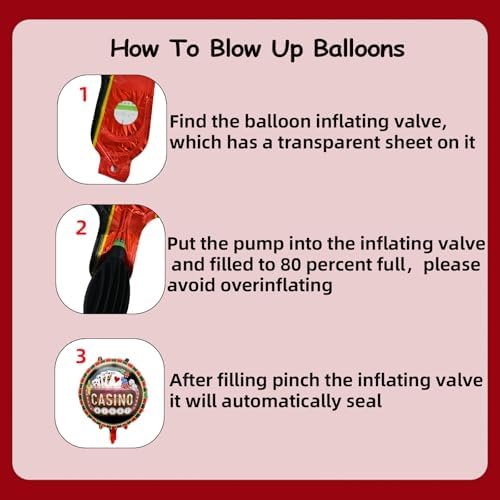 Casino Themed Balloons for Party Decorations 14 Pcs